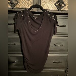 Rock & Republic Black Studded Top